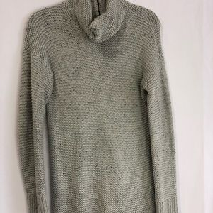 Lands end tunic length sweater gray